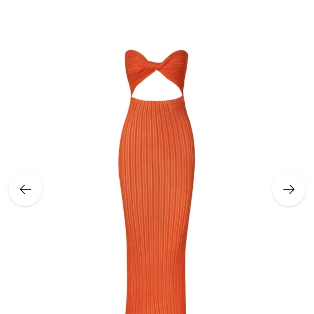 Baobab Collection Vibrant Orange Strapless Dress - Picture 5 of 6